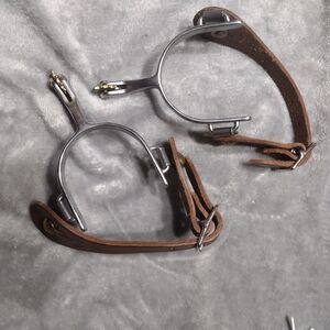 Men's Brown and Silver Leather Straps